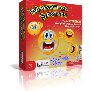 Whatcha Saying Mouthguard Challenge Game Box Design